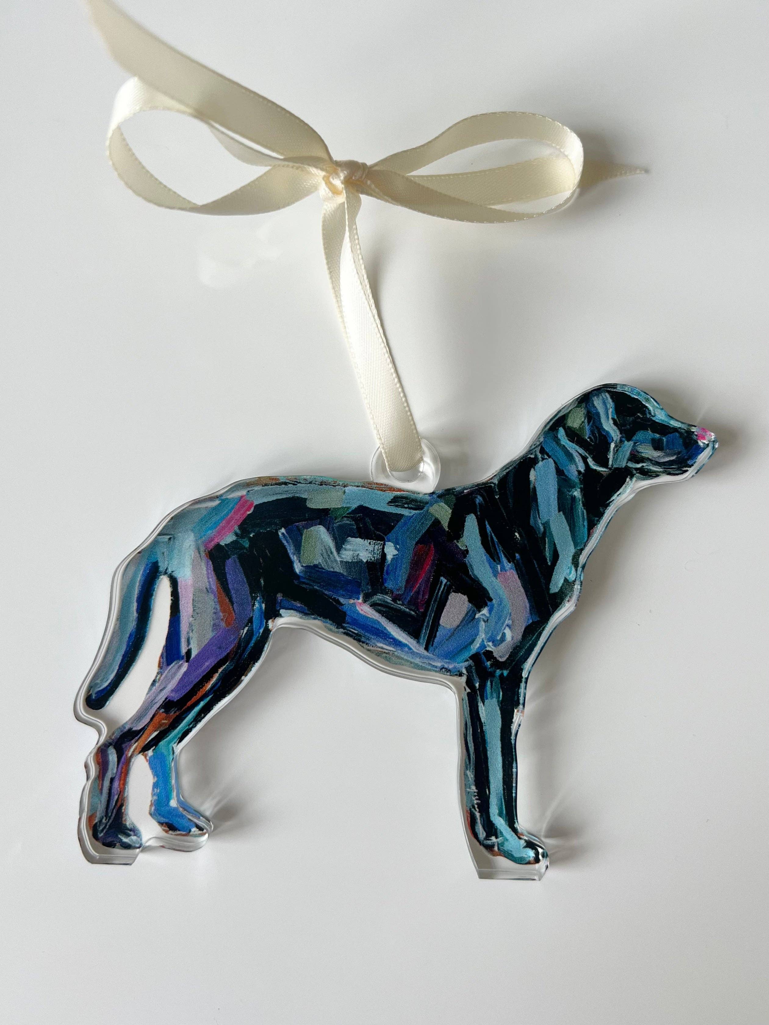 Acrylic Black Lab Ornament