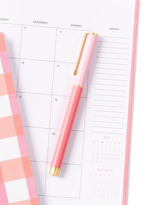 Snap Cap Pen - Colorblock Pink