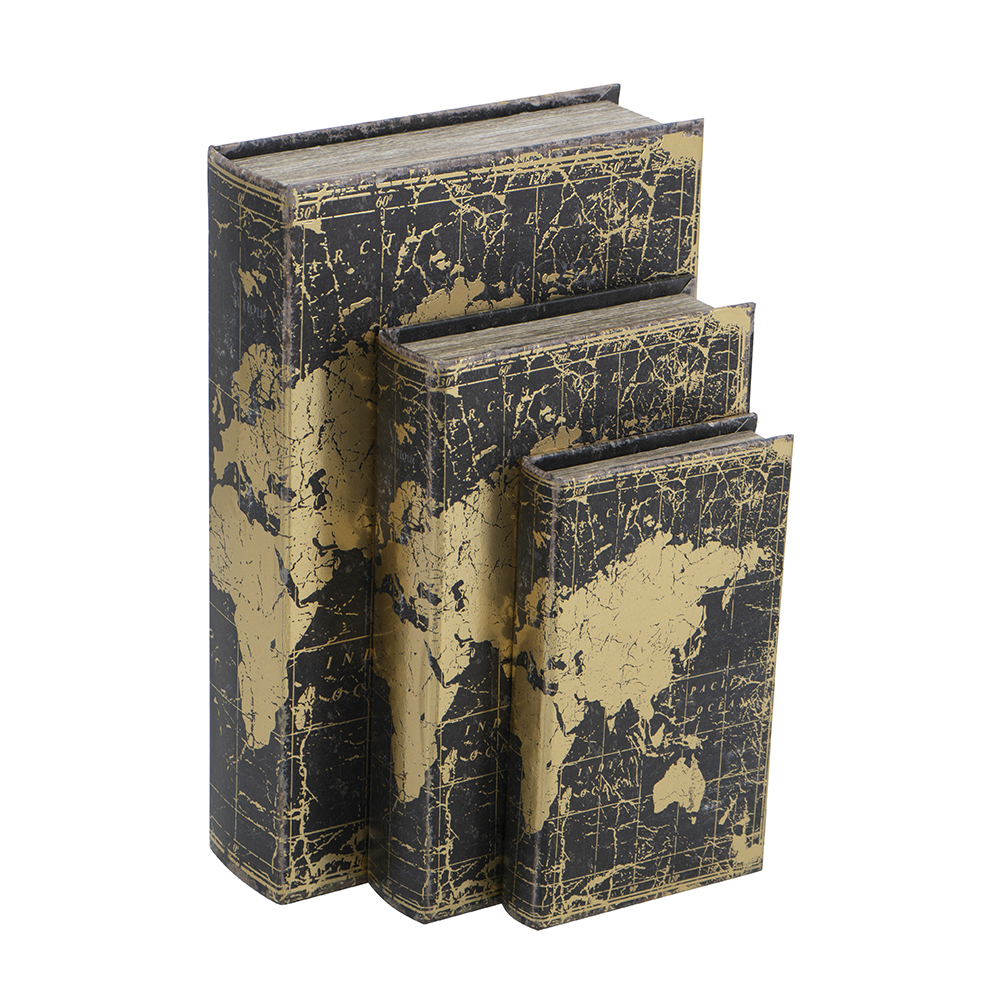 Decorative Book Boxes with Weathered Covering - S-M-L Sold Seperately