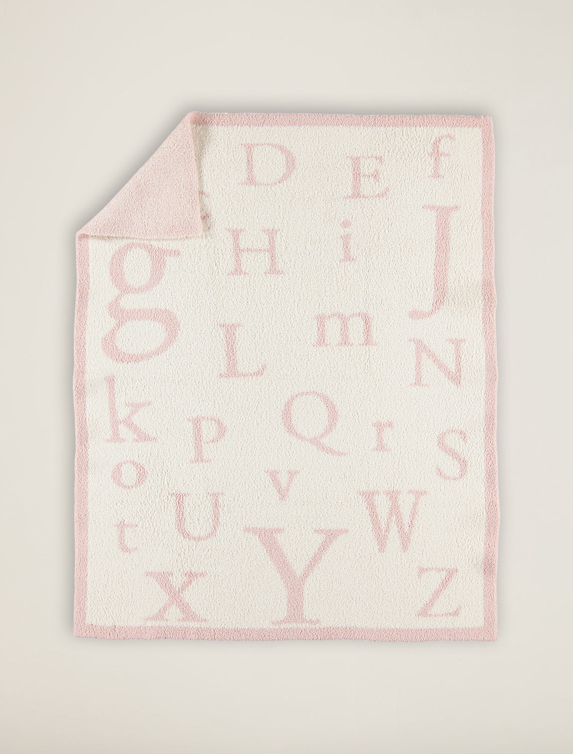 Cozychic ABC Blanket - Dusty Rose/Cream