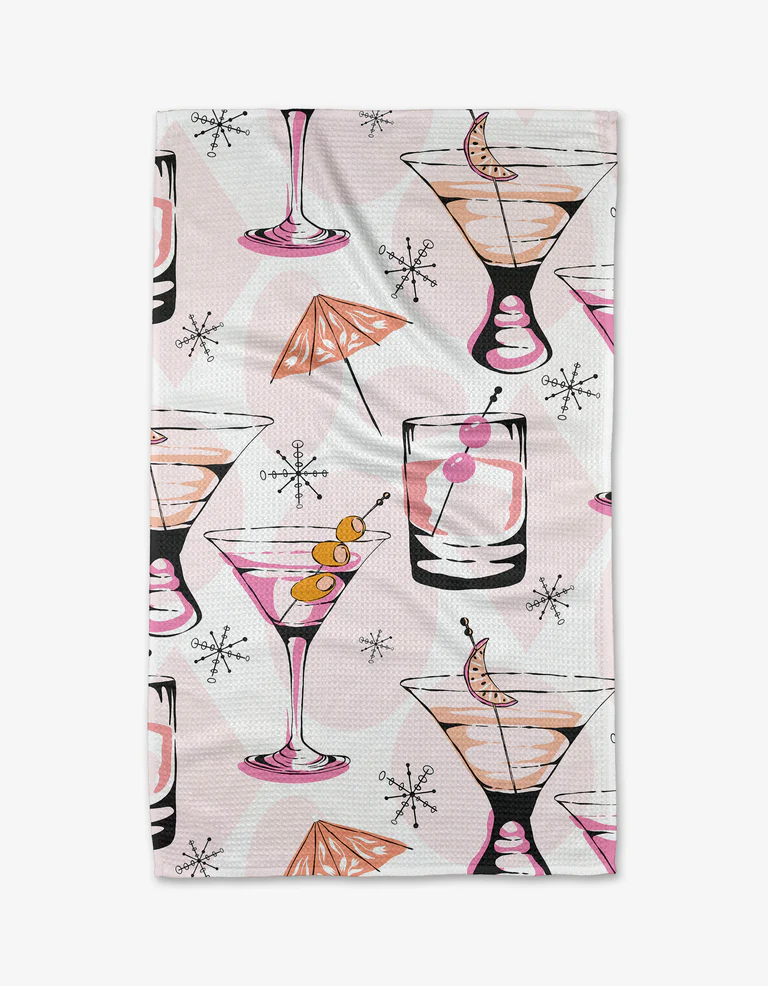 Geometry- Cocktail Hour Tea Towel