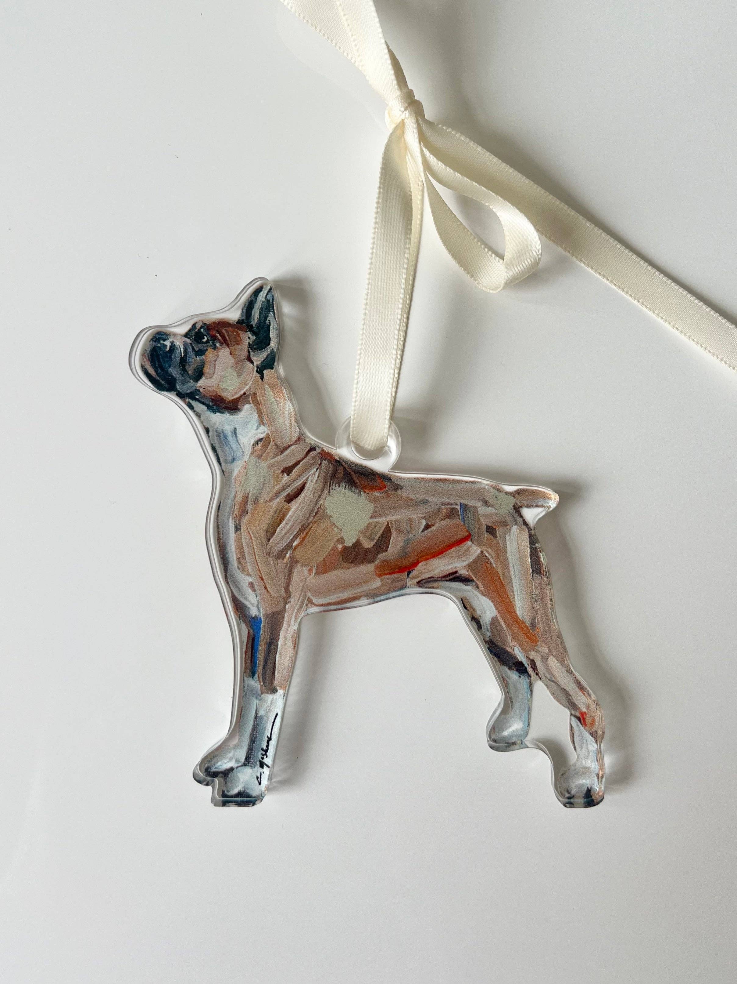 Boxer Acrylic Ornament