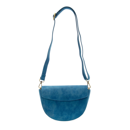 COBALT LUNA CRESCENT CROSSBODY W/ BRAIDED HANDLE