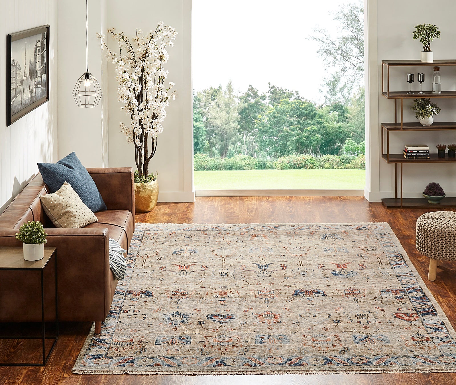 Alice Vintage Tan/ Blue Rug (8'x10') CALL FOR PRICING