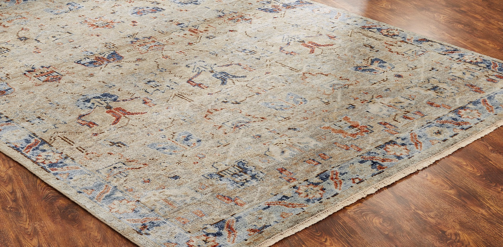 Alice Vintage Tan/ Blue Rug (8'x10') CALL FOR PRICING